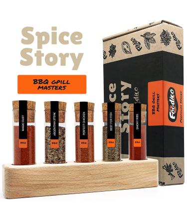 Foodico Grill Spice Set | 5 BBQ Seasoning Blends Gift Box for Men | Perfect Grill Gift Idea - Buy Online on GoSupps.com