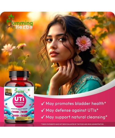 Humming Herbs D-Mannose & Cranberry Complex with Hibiscus Inulin Prebiotic & Probiotics (Lactobacillus rhamnosus & L. reuteri) 120 Capsules (60 Days) Urinary Tract Health Support - Buy Online on GoSupps.com