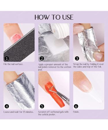 Saviland Gel Nail Polish Remover Foil Kit - 200pcs Nail Wraps with Cuticle Pusher | Gel Nail Polish Removal Kit for Home & Salon Use - Buy Online on GoSupps.com