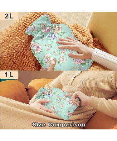 NAANLE Vintage Floral Hot Water Bottle - 2L Heat Therapy for Back Pain Hand & Foot Warmer - Buy Online on GoSupps.com