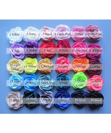 5-6cm Girls Burned Edge Satin Flower Hair Clips Grips Slides Bobbles Pins (3.2cm Alligator Clip Red) 3.2cm Alligator Clip Red - Buy Online on GoSupps.com