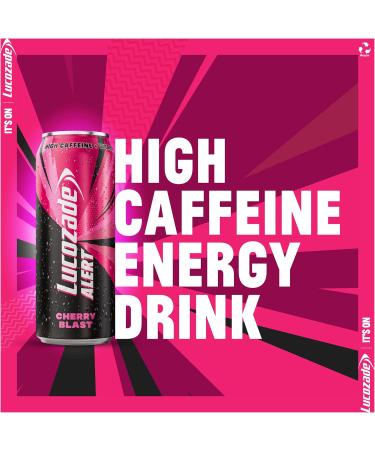 Lucozade Energy | Lucozade Alert Cherry 6x4x500ml- can High Caffeine Energy Drink Naturally-sourced caffeine Great Taste Contains vitamin B3 to help reduce tiredness Fully recyclable - Buy Online on GoSupps.com