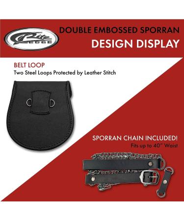 SZCO Supplies Double Embossed Sporran - Premium Quality Scottish Wear - Buy Online on GoSupps.com