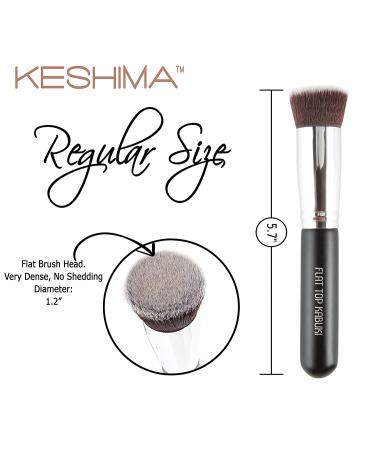 KESHIMA Flat Top Kabuki Foundation Brush - Premium Makeup Brush for Liquid, Cream, and Powder - Buffing, Blending, Flawless Face Brush - Buy Online on GoSupps.com