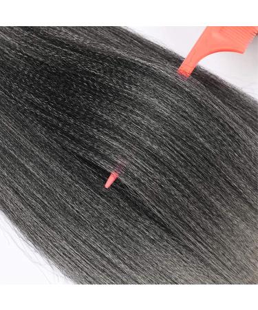 Xusuperb Lang Pre-Stretched Ombre Silver Gray Braiding Hair - 30 Inch Knotless Yaki Extensions (6 Packs) - Soft Black Gray Art Hair (T1b/Gray) - Buy Online on GoSupps.com