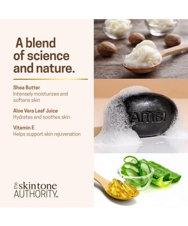 Ambi Skincare Black Soap with Shea Butter 3.5 Oz - Gentle Cleansing Bar for Smooth Skin (1 Pack) - Buy Online on GoSupps.com