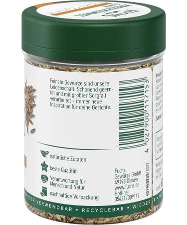 Fuchs pices Croix-cumin entier Note de noix orientale pour plats de falafel et lentilles Ingr dients naturels 60 g dans une bo te r utilisable et recyclable - Buy Online on GoSupps.com