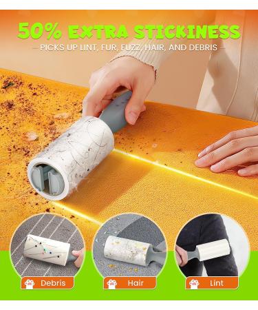 KONIZY Pet Hair Lint Roller Mega Value Set - 500 Sheets, 2 Handles, 5 Rollers - Portable Dog & Cat Hair Remover for Clothes, Furniture, Carpet - Extra Sticky Red Sheets - Buy Online on GoSupps.com