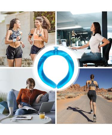 Neck Cooling Tube Wearable Cooling Tube for Summer Portable Neck Coolers for Fitness Multipurpose Cooling Products for Work Fitness Blue - Buy Online on GoSupps.com