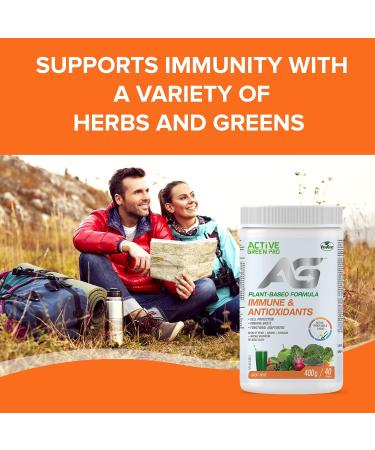 Active Green Pro - Immune & Antioxidants Powder Blend of Herbs Ginseng Echinacea and Maitake Mushroom Plant-Based Formula No Fillers No Sugar Added - 40 Servings - Buy Online on GoSupps.com