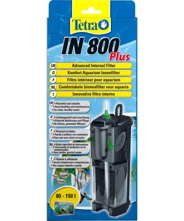 Tetra in 800 plus aquarium internal filter - filter for clear and healthy water mechanical biological and chemical filtering suitable for aquariums with 80 - 150 liters