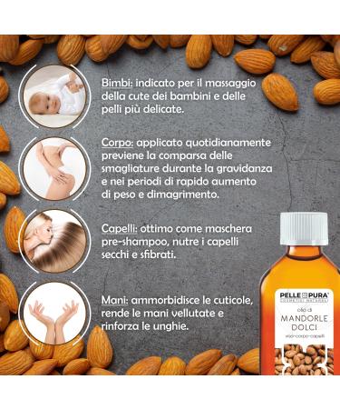 DERMOCURA Almond oil sweet almond oil facebodyhair nourishing against the drawing 100 ml - Buy Online on GoSupps.com