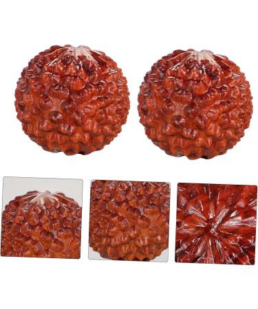 Beavorty 2-Stone Wooden Carving Massager - Chinese Decor Foot Massage Ball for Stress Relief | Rosewood Decompression Toy - Buy Online on GoSupps.com