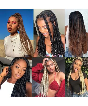 Leeven 8 Packs Black Pre Stretched Braiding Hair Synthetic Yaki EZ Braiding Coi Leray Braids Knotless Braiding Hair Extensions Pre Stretched Hot Water Setting Crochet Braids /26 Inch 1B# 26 Inch (Pack of 8) 1B - Buy Online on GoSupps.com