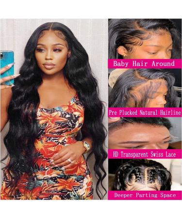 Smilulu 13x4 Body Wave HD Lace Front Wig 20 Inch - Pre Plucked 180% Density for Black Women - Buy Online on GoSupps.com