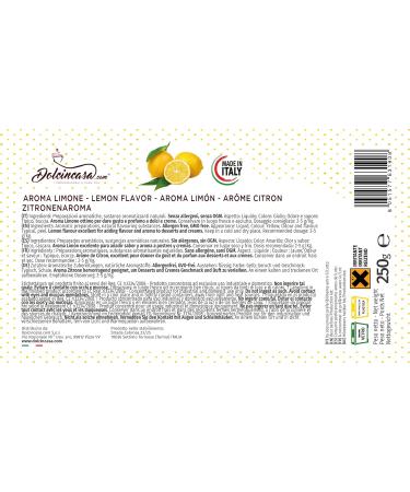 Dolcincasa-Aromas for cakes perfect to give flavor and fragrance to pasta and creams 250 g bottle (Aroma Limone) - Buy Online on GoSupps.com