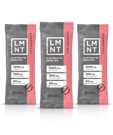 LMNT Keto Electrolyte Powder Packets | Paleo Hydration Powder | No Sugar, No Artificial Ingredients | Raspberry Salt | 30 Stick Packs Raspberry Salt 30 Count (Pack of 1)