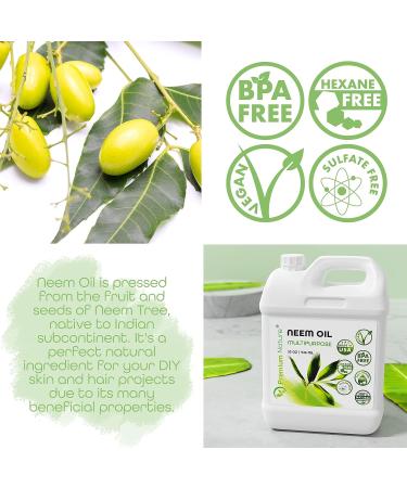 Pure Neem Oil 16 oz Spray for Indoor & Outdoor Plants, Skin, and Hair - Cold Pressed, Unrefined, Organic Neem Cake - Buy Online on GoSupps.com