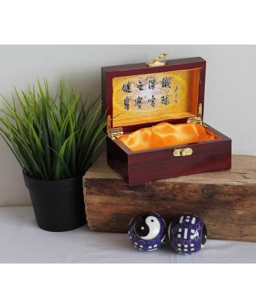 AAF Nommel Qi Gong Meditation Relaxation Balls Set No. 001 - High-Quality Ying Yang in Red Wooden Box | International Shipping Available - Buy Online on GoSupps.com