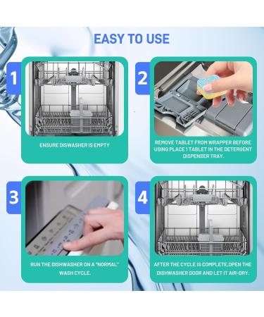 Buy Dishwasher Cleaner & Deodoriser Tablets - 30 Pack Deep Cleaner & Descaler Heavy Duty Natural Limescale Remover - 1 Year Supply - Buy Online on GoSupps.com