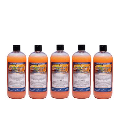 Claudius Orange & Cedarwood Showerscrub 5 x 1 Litre Clear