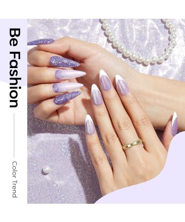 Modelones Purple Glitter Gel Nail Polish Set 6 Colors Shimmer Mermaid Gel Polish Cat Eye Sparkle Gel Nail Polish Soak Off Summer Gel Polish Set for Women DIY Nail Art Gift - Buy Online on GoSupps.com