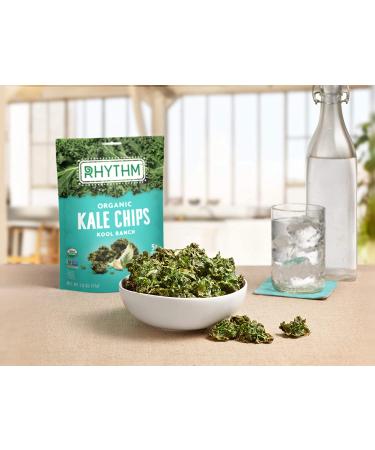 Rhythm Superfoods Kale Chips Variety Pack - Original, Zesty Nacho, Kool Ranch, Mango Habanero - 2.0 Oz (Pack of 4) - Organic, Non-GMO, Vegan, Gluten-Free Superfood Snacks - Buy Online on GoSupps.com
