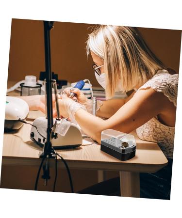 Box Nail Art Storage Box Nail Cutter Storage Box Nail Drill Storage Container Box for Nail Drill Holder Container Grinding Tool Hole Nail - Buy Online on GoSupps.com