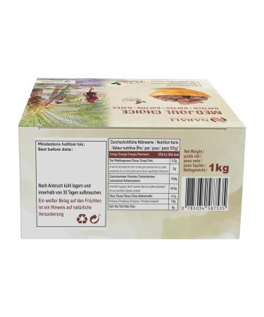 NABALI FAUMAST Medjool Dates - 100% Natural & Aromatic - Sweet Honey Caramel Flavor - 1kg Pack - Imported from Palestine - International Shipping Available - Buy Online on GoSupps.com