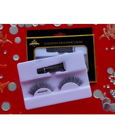 Buy GRANDIOSE 3D Faux Mink False Eyelashes - Natural Look Full Volume & Extra Long Eyelash Extensions | Eye-Lifting Cat Eye Effect | Vegan & Cruelty-Free - Ship Internationally - Buy Online on GoSupps.com