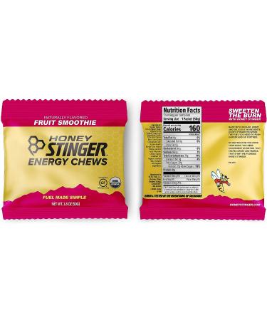 Honey Stinger Organic Energy Chews Variety Pack - 8 Count with Sticker | Chewy Gummy Energy Source for Any Activity - Pink Lemonade, Fruit Smoothie, Pomegranate Passionfruit & Cherry Blossom - Buy Online on GoSupps.com