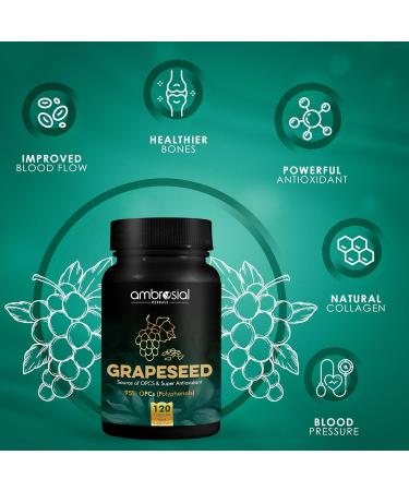 AMBROSIAL Grapeseed Capsules Pack of 1-120 Capsules - Buy Online on GoSupps.com