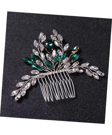 Beatifufu Bridal Comb Green Hair Accessories Hair Side Comb Bride Hair Insert Comb Bride Rhinestone Hair Comb Bride Hair Comb Bridal Hair Accessories Wedding Hair Comb - Buy Online on GoSupps.com