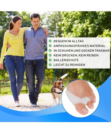 4x Toe Spreader for Big Toe - Silicone Hallux Valgus Correction Gel Bandage for Men & Women - Breathable Soft Gel Relief - Buy Online on GoSupps.com
