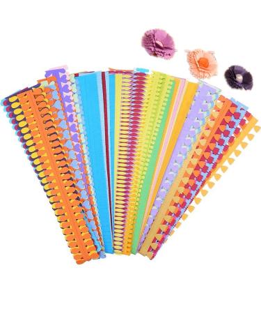 ODETOJOY Flower Quilling Paper Strips Craft Make Paper Flowers Kit for Scrapbooking-(40PCS  8 Patterns) with Embossing Ball Stylus Tool (8 Pattern Flower)