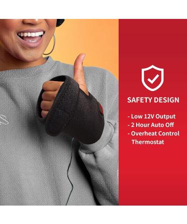 ELEKHEAL Hand & Wrist Heating Pad Wraps - Auto Shut Off Therapy for Carpal Tunnel, Arthritis, Tendonitis, Joint Pain - Medium Size - Buy Online on GoSupps.com
