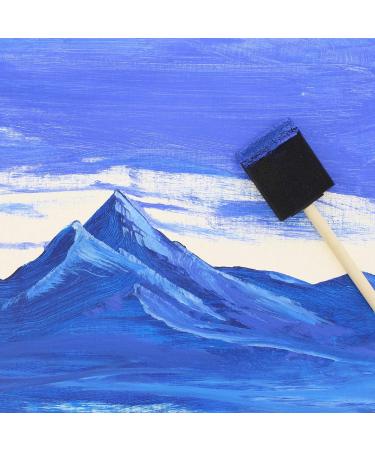 US Art Supply 4 Foam Sponge Brush Set, Wood Handle, Value Pack of 10 - Ideal for Acrylics, Stains, Varnishes, Crafts - Lightweight & Durable - Buy Online on GoSupps.com