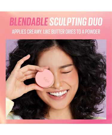 Kaja 3-in-1 Sculpting Trio Play Bento | Powder Blusher, Highlighter & Cream Bronzer - 01 Butter Up | Fair Complexions - Buy Online on GoSupps.com