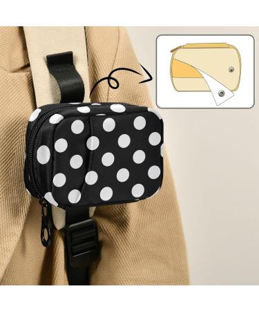 Travel-Friendly Naanle Black & White Polka Dots Pill Box | 7-Day Pill Organizer & Zipper Case for Vitamins | Compact & Portable Supplement Holder - Buy Online on GoSupps.com