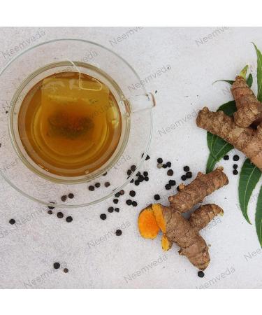 oman Neem turmeric Herbal Tea infusion with Black Pepper for high absorption 50 Tea bags - Buy Online on GoSupps.com
