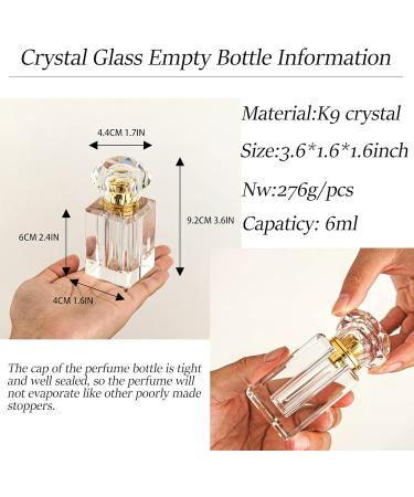 H&D Crystal Perfume Bottles - Decorative Refillable Glass Bottles for Home Decor & Women s Gifts Empty & Elegant - Buy Online on GoSupps.com