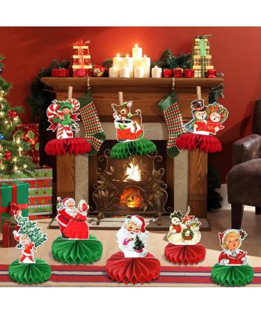 8 Pieces Christmas Honeycomb Centerpieces Victorian Christmas Themed Cake Balls - Buy Online on GoSupps.com