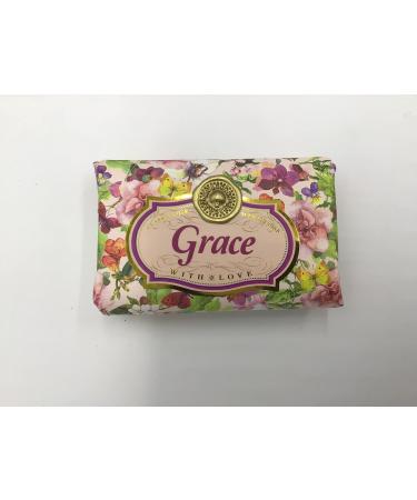 Grace - Gift Soap Bar For Her Birthday Rose Scent Mum Grandmother Cleanser Lather Present Girl
