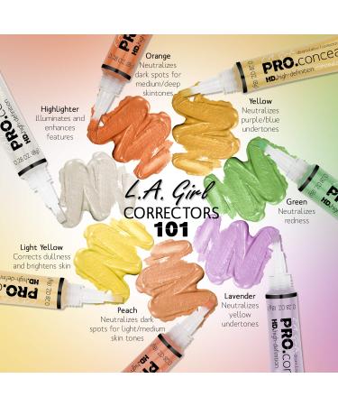 L.A. Girl Pro Conceal HD Peach Corrector 0.28oz - Color Correcting Concealer - Buy Online on GoSupps.com