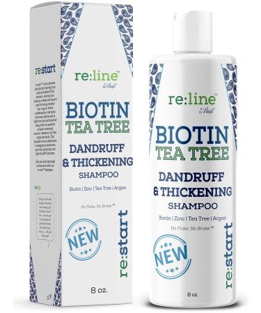 Anti Dandruff Shampoo + Biotin Hair Thickening Shampoo - 2 in 1 Biotin Shampoo for Hair Growth with Zinc and Tea Tree Shampoo to Cleanse your Scalp and Stimulate Hair Growth Shampoo for Thinning Hair