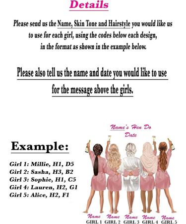 15 Pre-Cut PERSONALISED BRIDE/BRIDESMAIDS (DESIGN YOUR OWN GIRLS) Hen Party Edible Wafer Paper Cake Toppers Decorations - Send us the SKIN TONE HAIR DESIGN and NAME FOR EACH GIRL - Buy Online on GoSupps.com