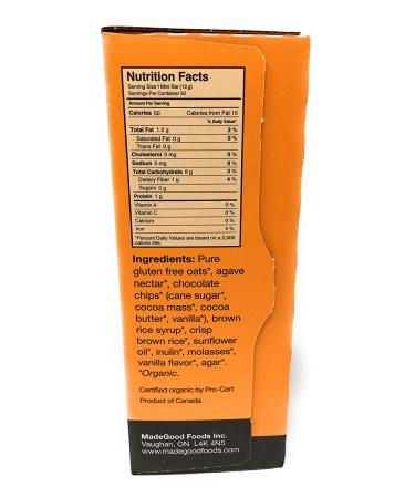 MADEGOOD Organic Chocolate Chip Granola Mini Bars 30 Ct - 0.42 oz | Healthy Snack Option - Buy Online on GoSupps.com