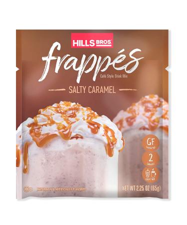 Hills Bros. Frapp s Salty Caramel Drink Mix 12 Count (2.3 oz Packets) Gluten Free Kosher Certified Easy to Make Sweet Creamy & Salty Tasting Salted Caramel