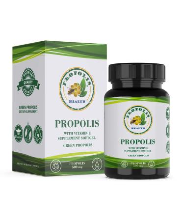 Bee Propolis Softgel 1000mg/Daily Per 2 Capsules | Brazilian Bee Propolis Extract - Immune Booster - Propolis Health - All Natural Allergy Supplement - Super Antioxidant |50 Days Supply Propolis Pills