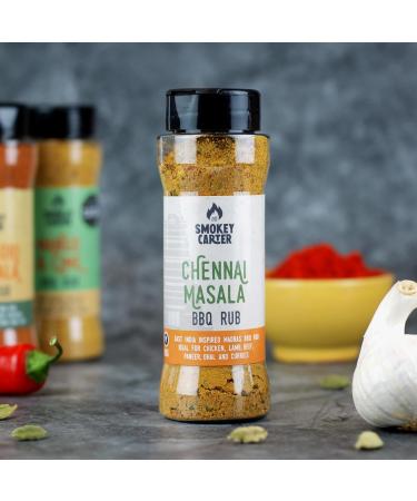 Chennai Masala BBQ Rub Shaker | The Smokey Carter | Tasty Madras Indian Inspired Seasoning | Ideal for Curries dhal chicken kebabs & more - Buy Online on GoSupps.com